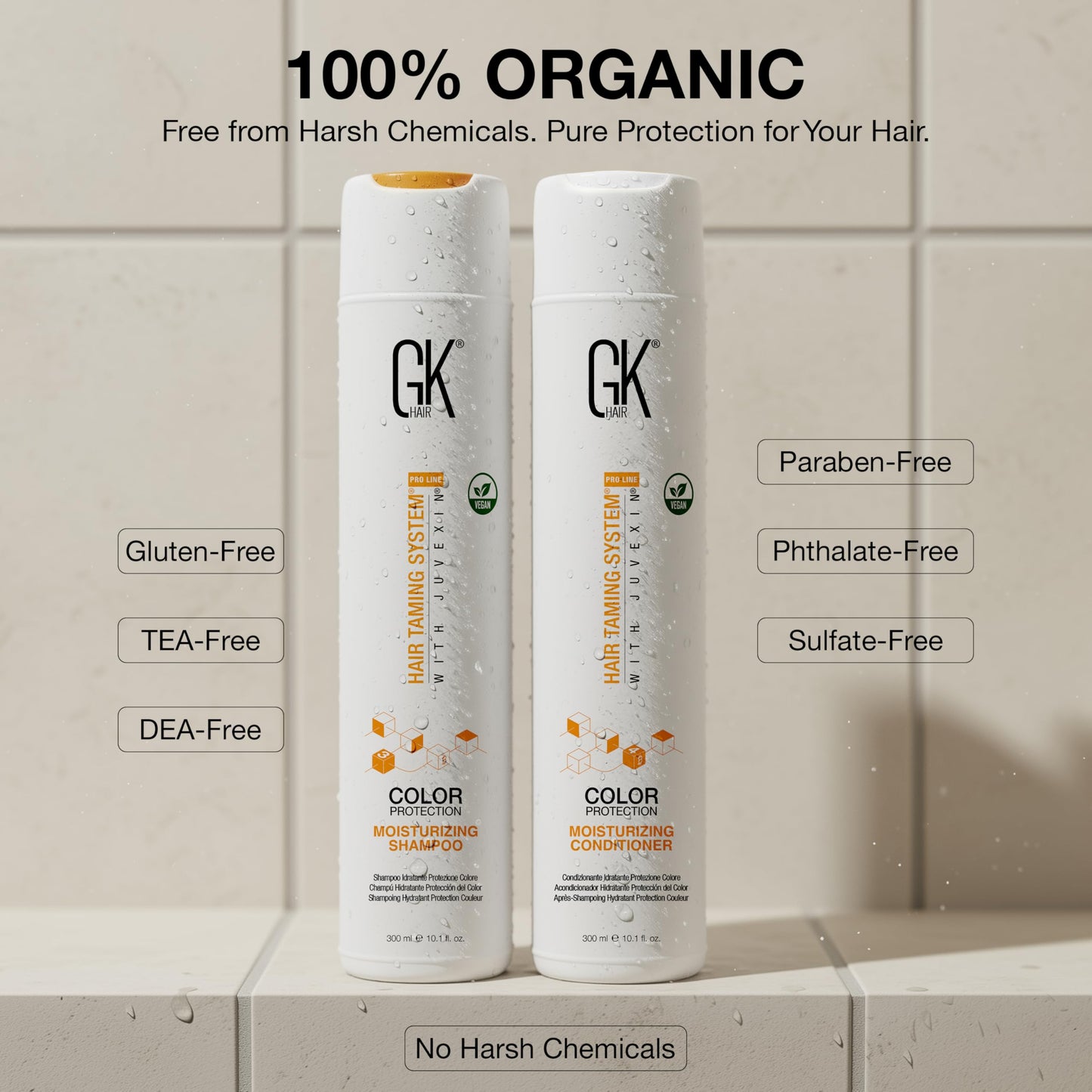 GK HAIR shampoo and conditioner set - Sulfate Free shampoo and Conditioner For Volumizing, Hydrating & Color Treated Hair-Made with Aloe vera, Parki Butter- Free of Parabens & Phthalates (10.1 Fl Oz)