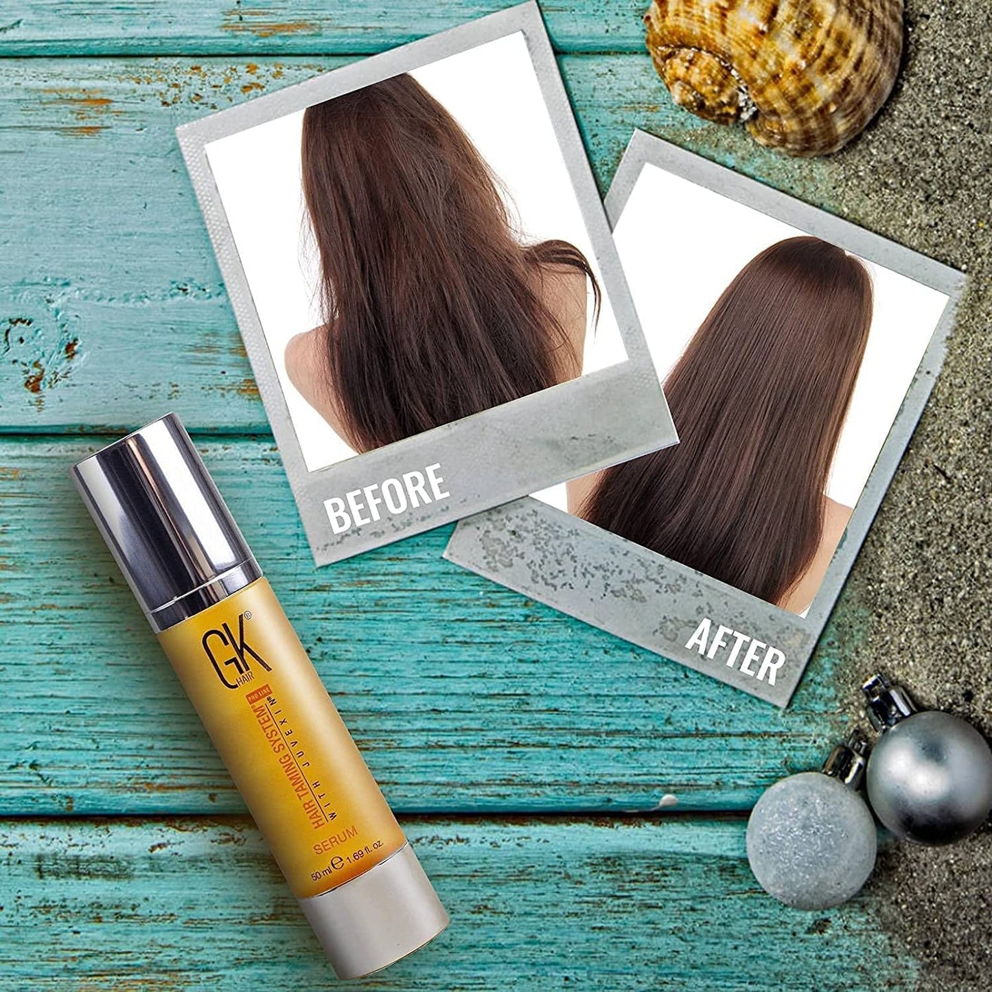 GK HAIR Global Keratin 100% Organic Argan Oil Frizz Control Serum (10ml) & (100ml) for Smoothing Nourishing Heat Protection – Enhance Shine & Restore Healthy Radiance