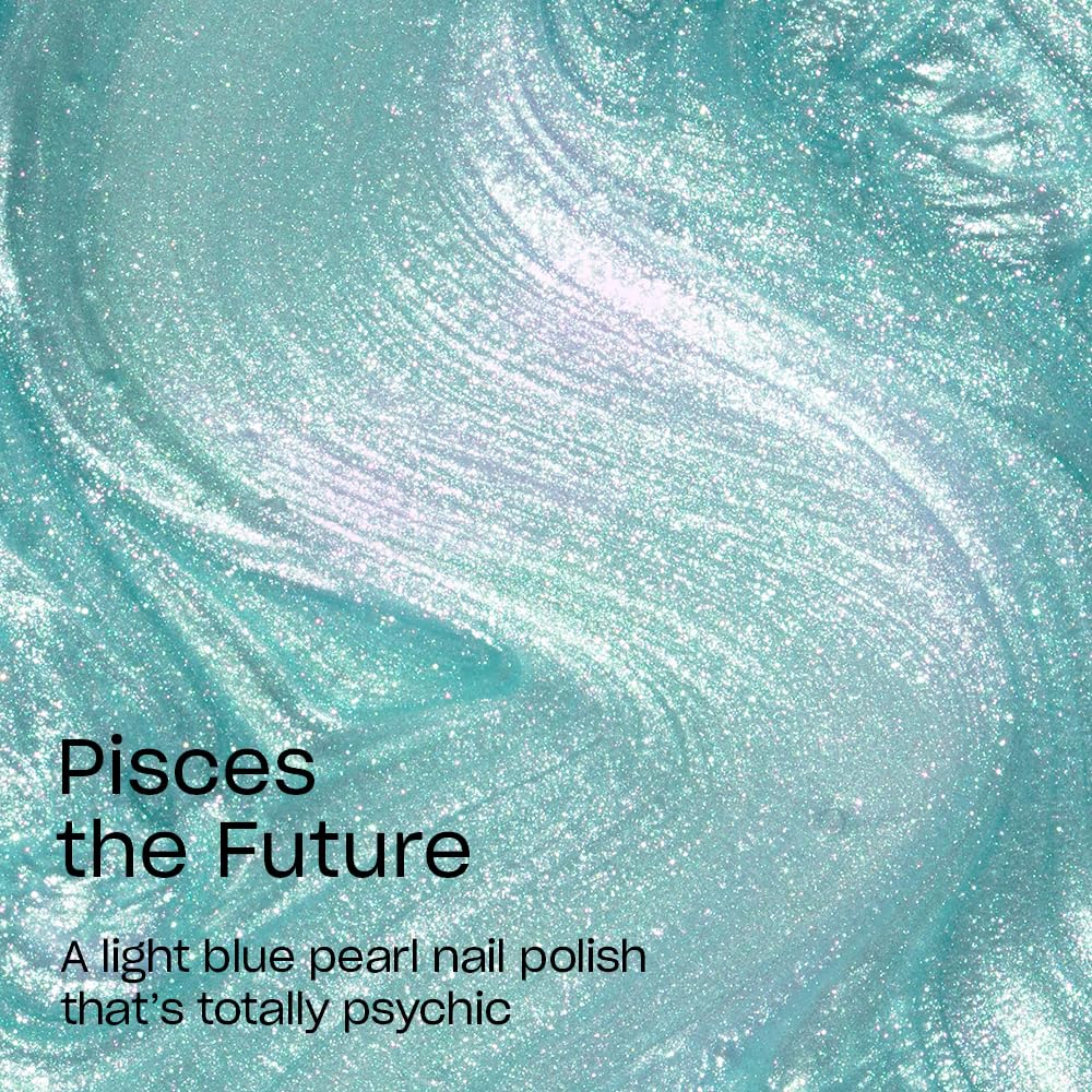 OPI Nail Lacquer Pisces the Future | Sheer Soft Blue Pearl Chip Resistant Nail Polish | Big Zodiac Energy Collection