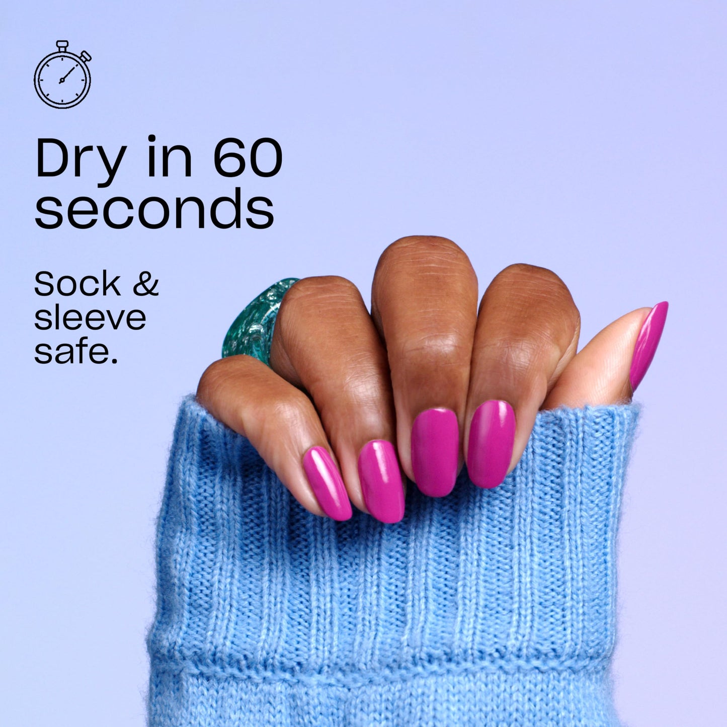 OPI RapiDry ASAPink | Opaque Bright Pink Crème Quick Dry Nail Polish | Vegan, Smudge Proof, Fast Drying