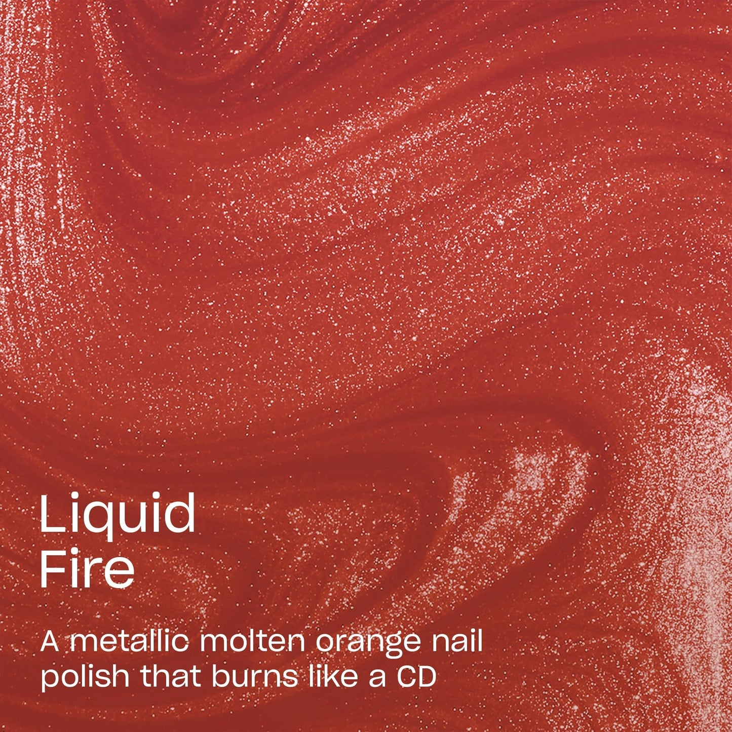 OPI Nail Lacquer Liquid Fire | Opaque Bright Orange Metallic Chip Resistant Nail Polish | Metallic Mega Mix Collection