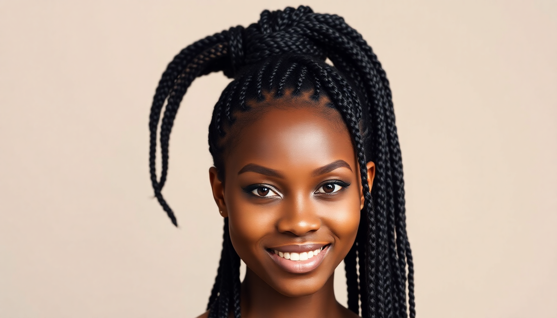 Elevate Your Look with Ghana Braids in a Ponytail: A Stylish and Versatile Hairstyle
