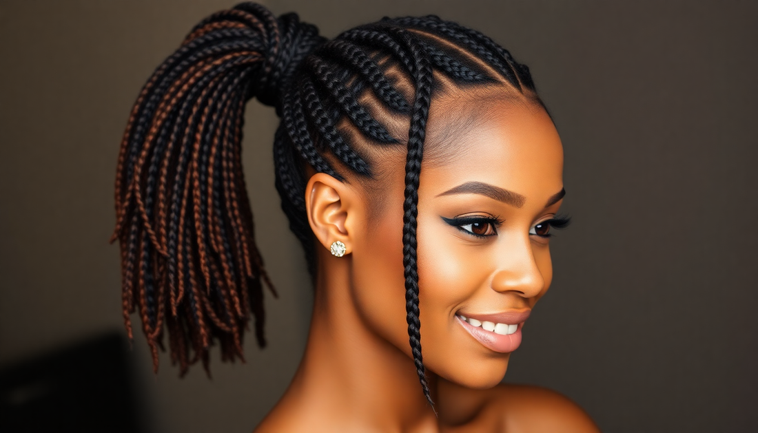 The Beauty of Medium Ponytail Feed-In Braids