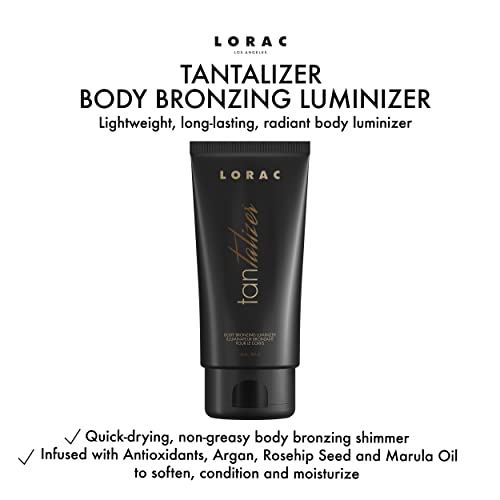 LORAC Tantalizer Body Bronzing Luminizer | Bronzing Lotion | Full Body Bronzer | Champagne Bronze
