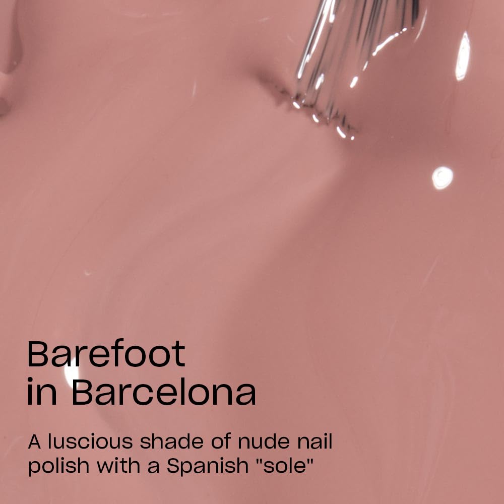 OPI Nail Lacquer, Barefoot in Barcelona, Nude Nail Polish, 0.5 fl oz