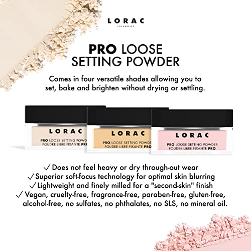 LORAC PRO Loose Setting Powder | Finishing Powder | Soft Rose Pink
