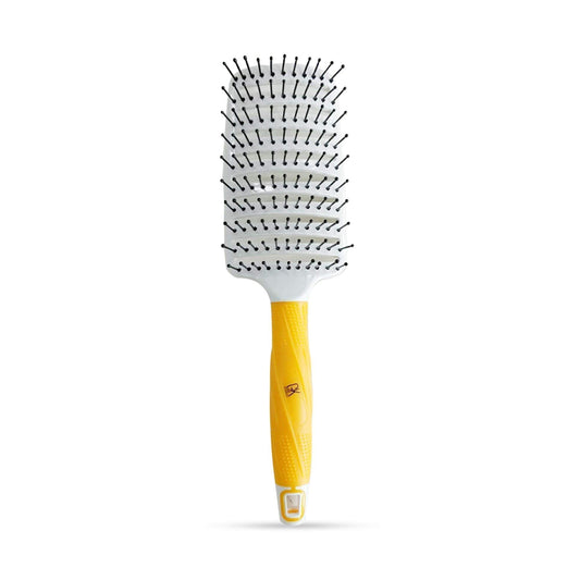GK HAIR Global Keratin Professional Curved Vented Brush 2.5 Inch for Blow Drying Styling Detangling Vent Brush with Pin Bristles & Non Slip Grip for Long Curly Tangled Straight & Thick Hair - Unisex
