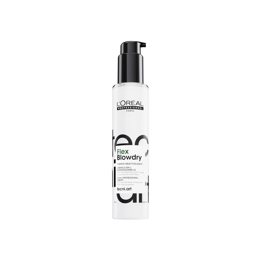 L'Oréal Professionnel Tecni.Art Flex Blowdry, Pre-Styling Cream, 10-in-1 Benefits, Heat Protection, Anti-Breakage & Anti-Frizz for Shiny Nourished Smooth Hair, Blowdry Fluidifier, 150ml