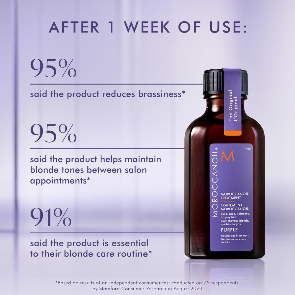 Moroccanoil Treatment Purple Hair Oil for Blonde Hair, 1.7 Fl. Oz.