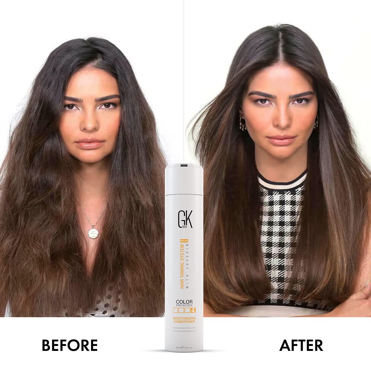 GK HAIR Moisturizing Conditioner For Dry & Frizzy Hair (Floral) Delivers Hydration & Nourishes Dry Brittle Hair Deeply With Natural Keratin & Seed Oils Extracts, Sulphate & Paraben Free, 300ml