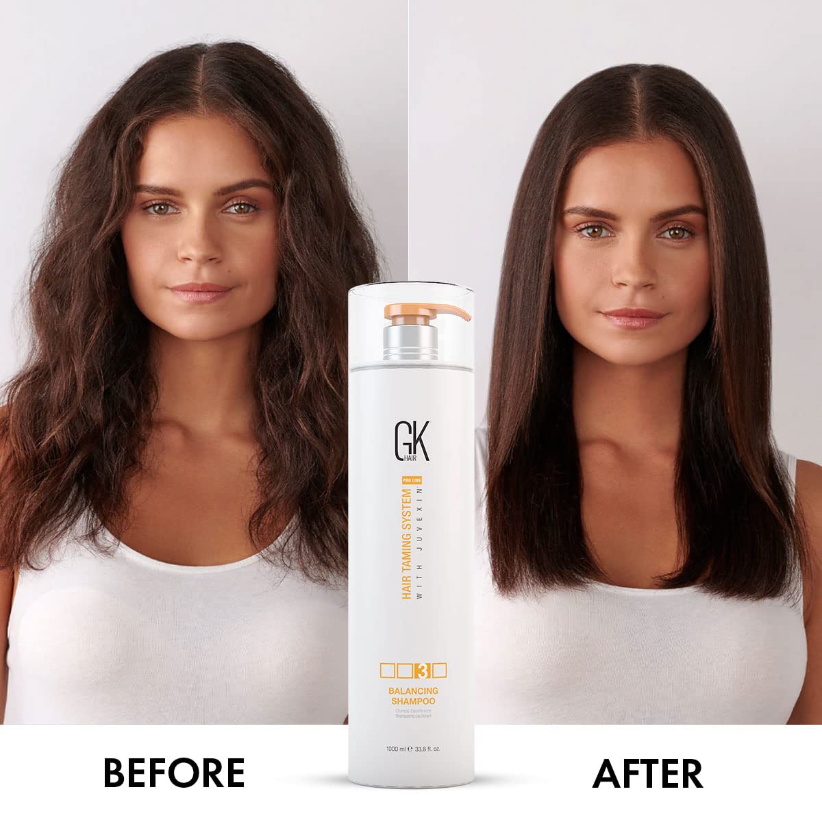 GK HAIR Global Keratin Balancing Shampoo 1000ml For Oily Hair And Scalp Restores Scalp pH Level - Sulfate And Paraben Free