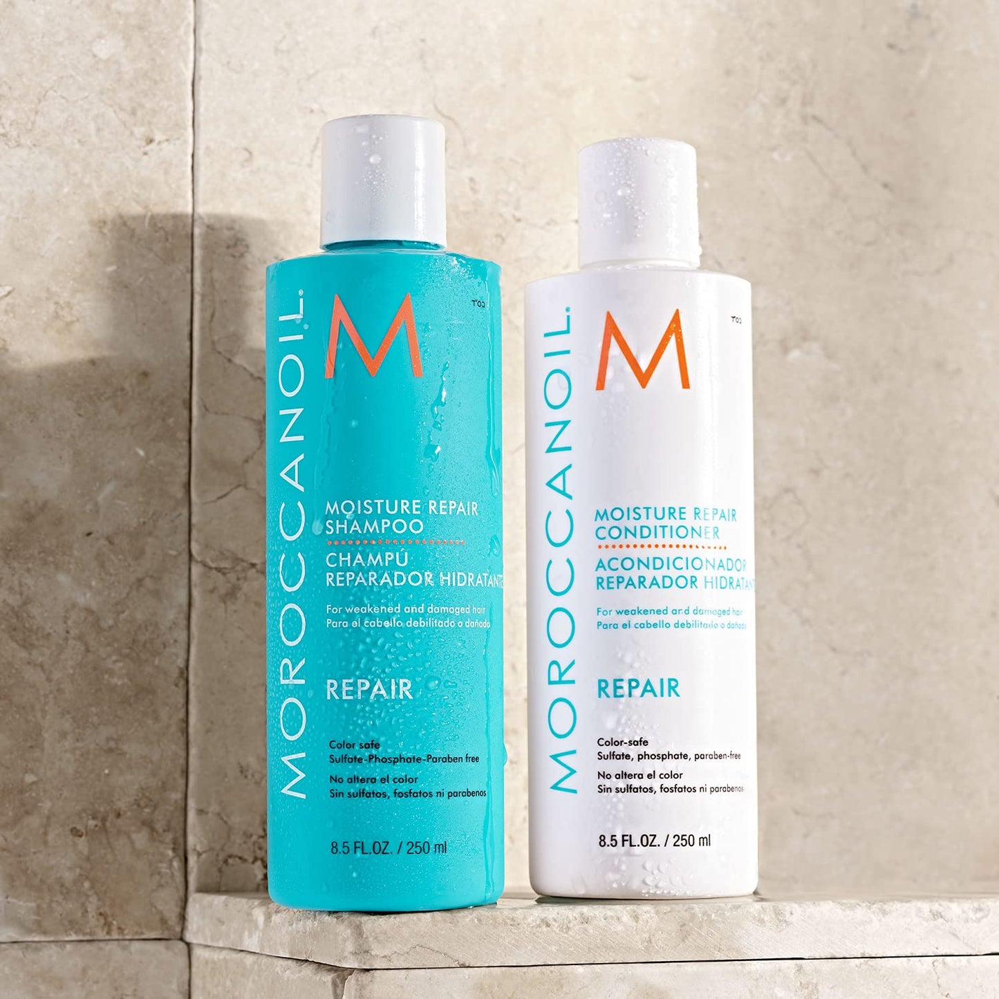 Moroccanoil Moisture Repair Shampoo and Conditioner Bundle, 8.5 Fl. Oz.