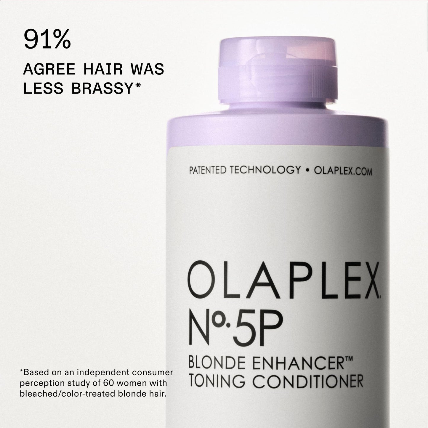 Olaplex No. 5P Blonde Enhancer Purple Toning Conditioner, Repairs, Hydrates, & Brightens All Blonde, Lightened, & Grey Hair, 8.5 fl oz