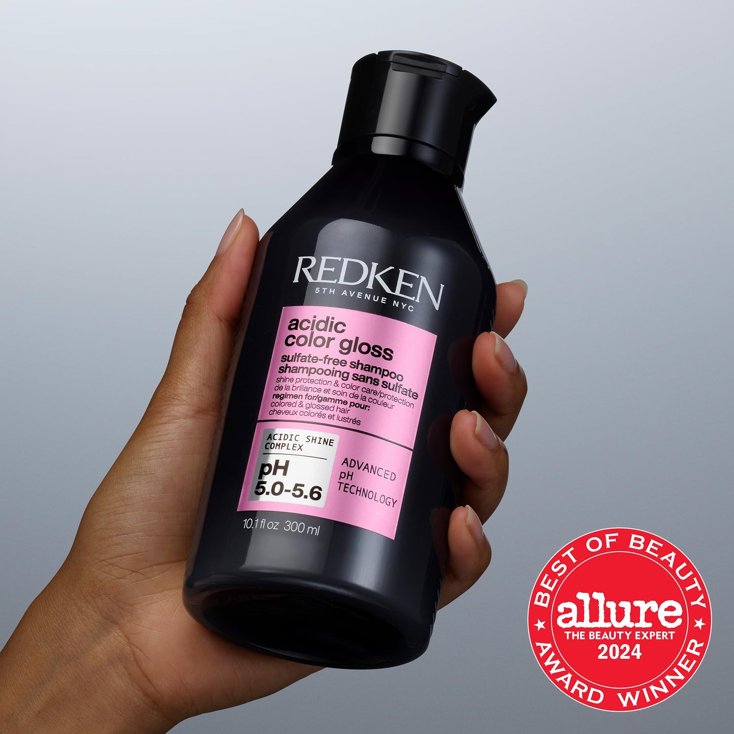 Redken Acidic Color Gloss Sulfate-Free Shampoo - Protects Vibrancy, Salon-Grade Hair Shine, For Color-Treated Hair, 10.1 Fl Oz