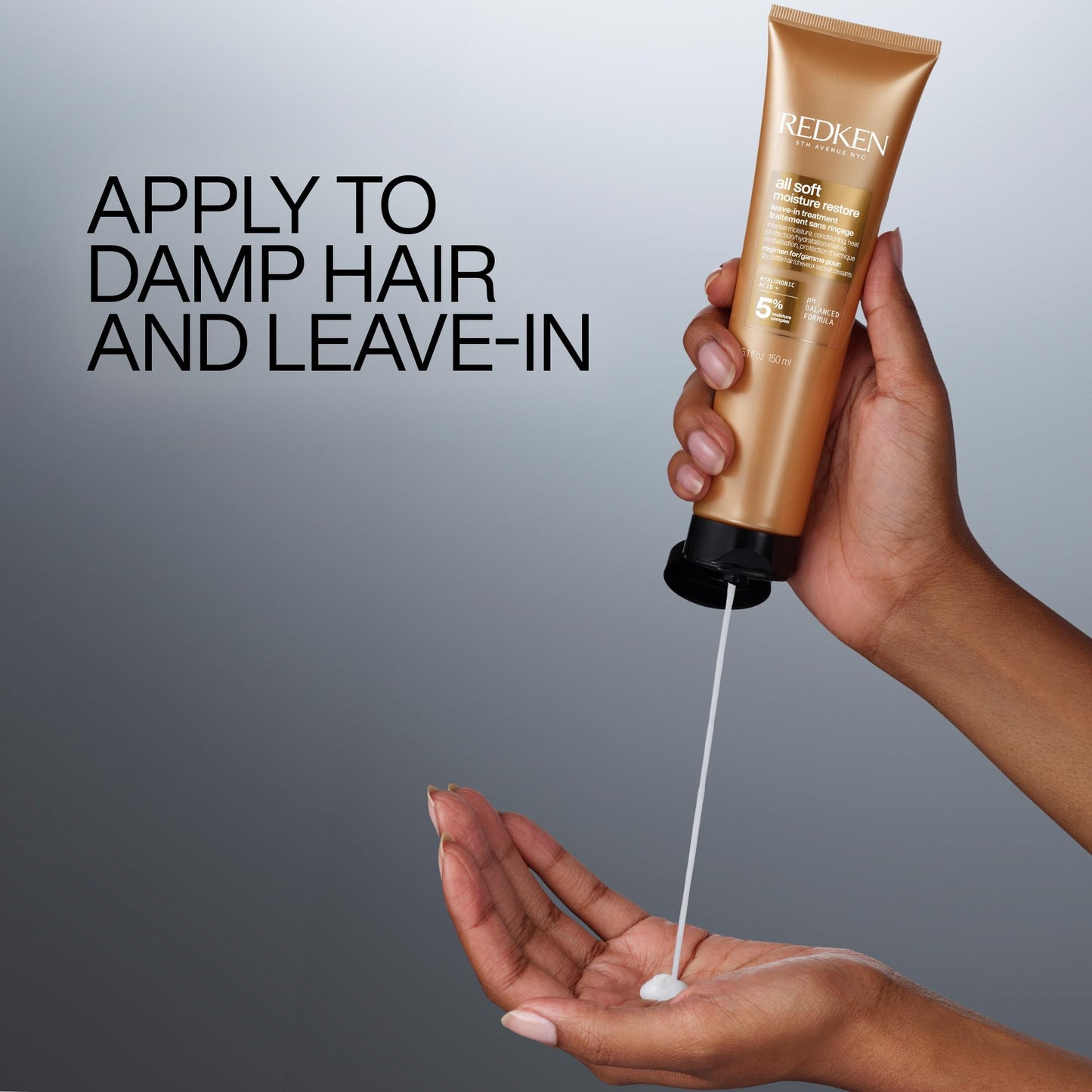 Redken All Soft Moisture Restore Leave-In Treatment | With Hyaluronic Acid and Argan Oil| Hair Treatment for Dry and Brittle Hair | Humidity and Heat Protection | Anti-Frizz | For Soft and Smooth Hair