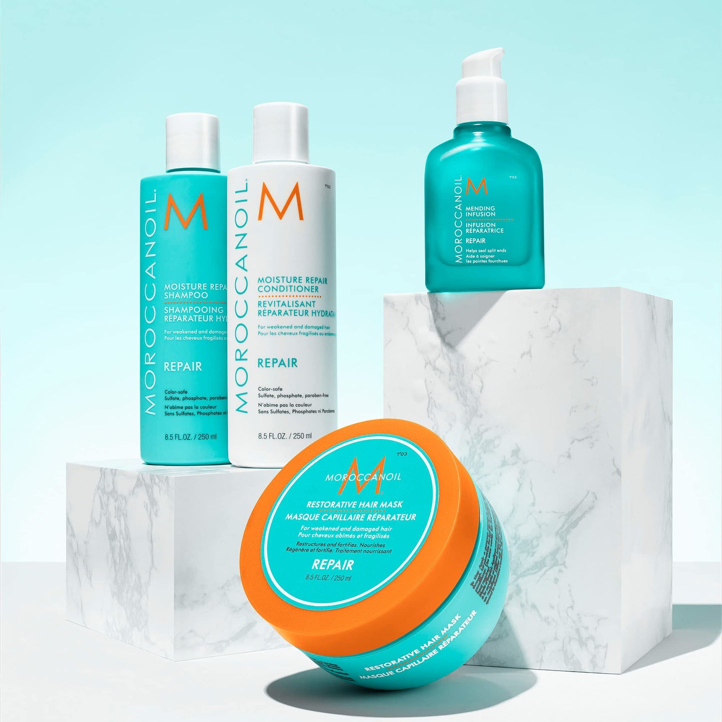 Moroccanoil Moisture Repair Shampoo and Conditioner Bundle, 8.5 Fl. Oz.