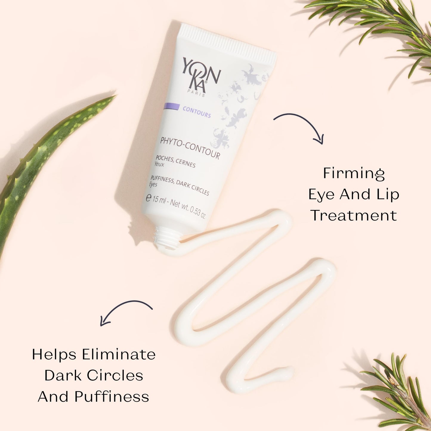 Yonka Phyto-Contour | Anti-Aging Eye Cream with Rosemary Extract | Reduces Puffiness & Dark Circles | For All Skin Types and Paraben-Free | 0.5 fl oz