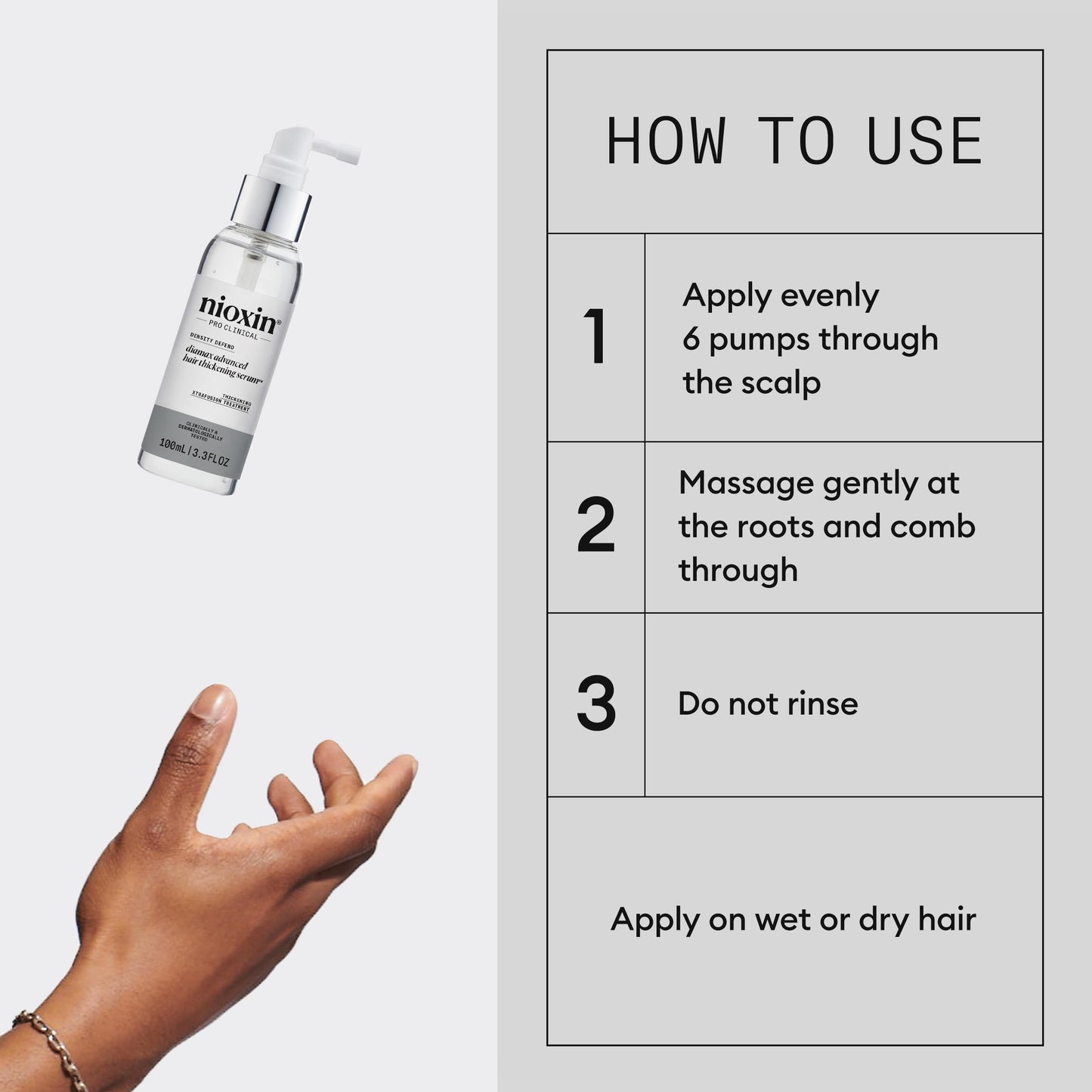 Nioxin Density Defend Diamax Advanced Hair Thickening Serum | With Caffeine, Niacinamide & Panthenol | For Thicker, Fuller-Looking Hair | 3.38 Fl Oz