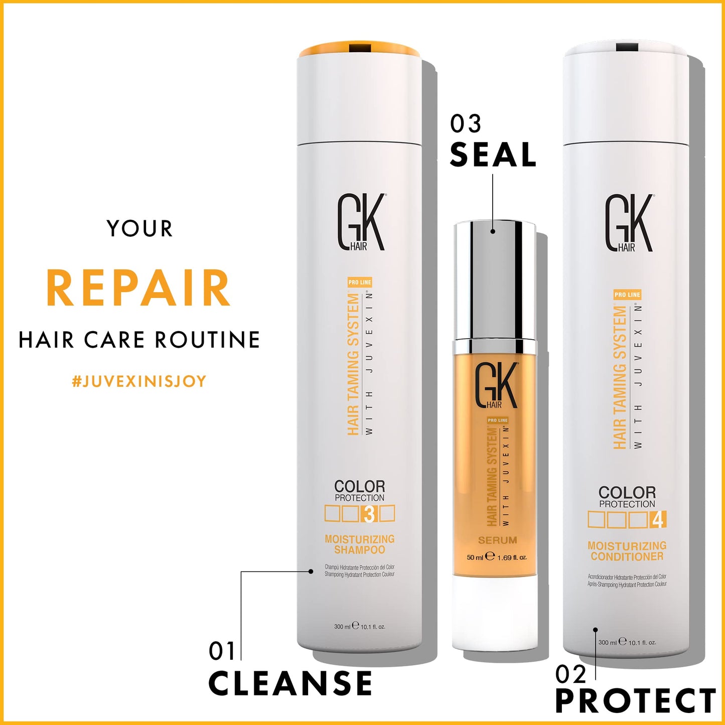 GK HAIR Moisturizing Conditioner For Dry & Frizzy Hair (Floral) Delivers Hydration & Nourishes Dry Brittle Hair Deeply With Natural Keratin & Seed Oils Extracts, Sulphate & Paraben Free, 300ml