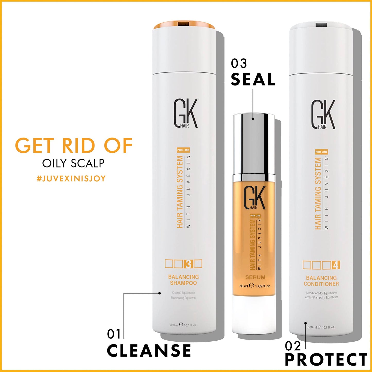 GK HAIR Global Keratin Balancing Shampoo 1000ml For Oily Hair And Scalp Restores Scalp pH Level - Sulfate And Paraben Free