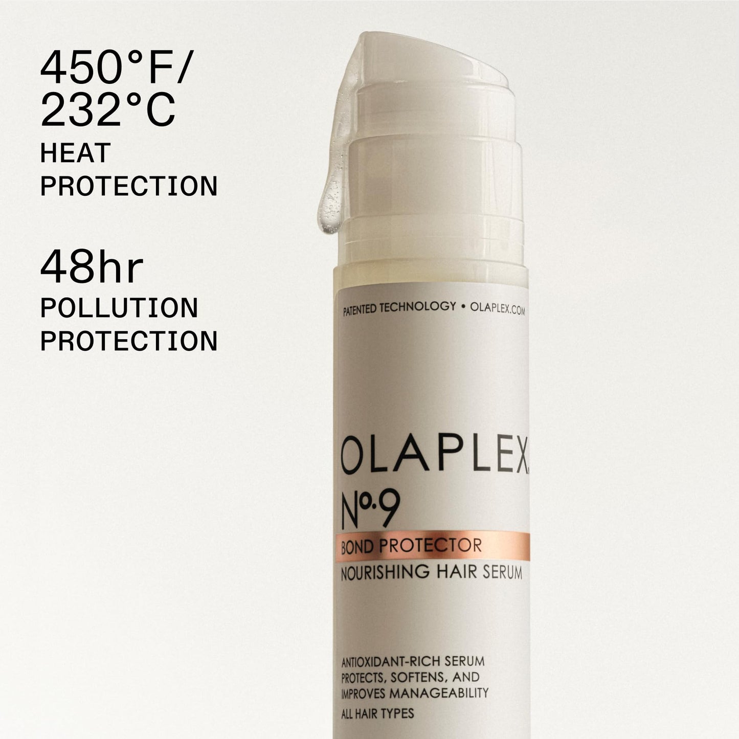 Olaplex No. 9 Bond Protector Nourishing Hair Serum, Heat Protectant, Softens & Weightlessly Nourishes, Reduces Tangle & Static, For All Hair Types, 3.0 fl oz