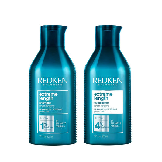 Redken Extreme Length Shampoo & Conditioner Set for Damaged Hair, Prevents Breakage, Strengthens and Infused with Biotin for Hair Growth, 10.1 Fl Oz, Pack of 2