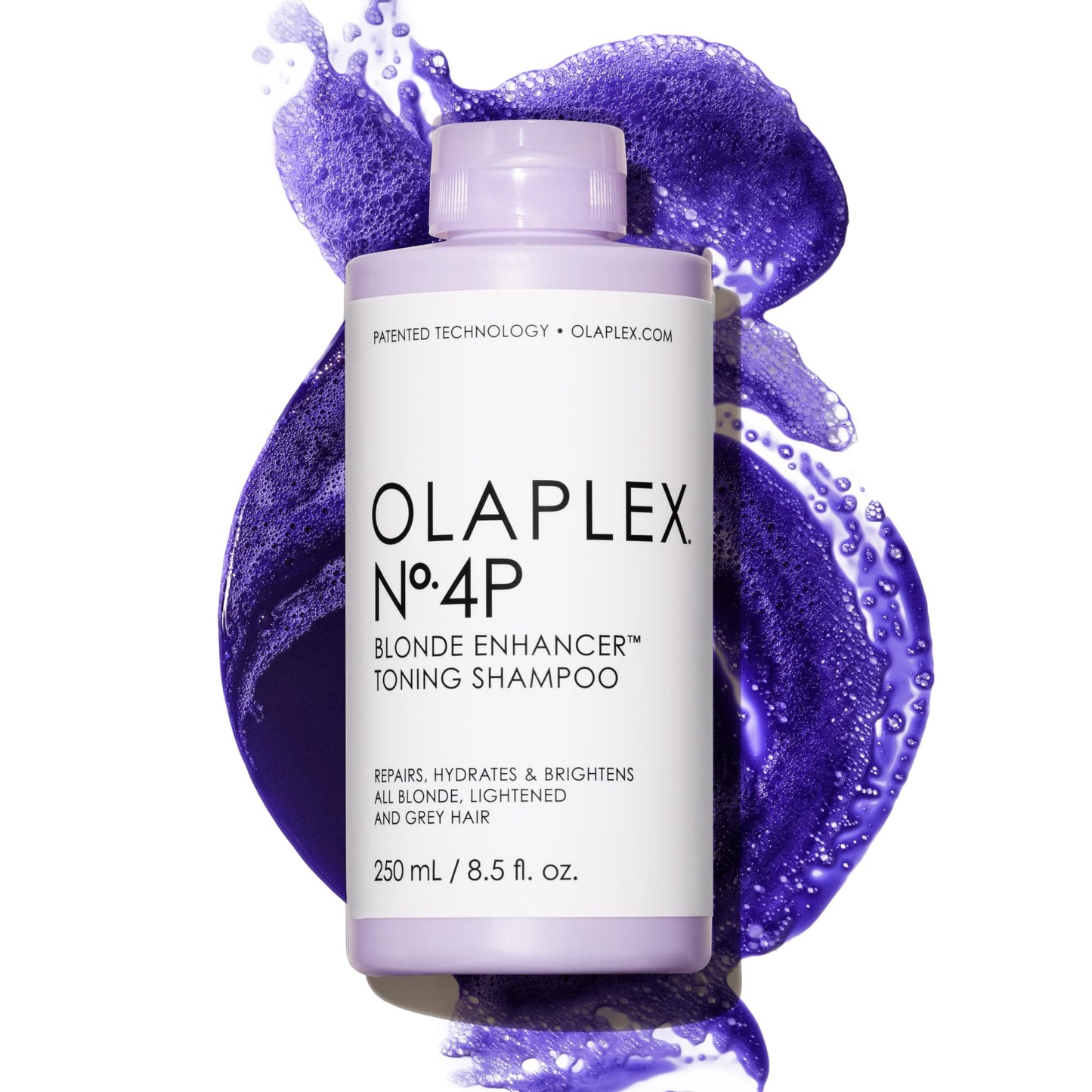 Olaplex No. 4P Blonde Enhancer Purple Toning Shampoo, Repairs, Hydrates, & Brightens All Blonde, Lightened, & Grey Hair, 8.5 fl oz