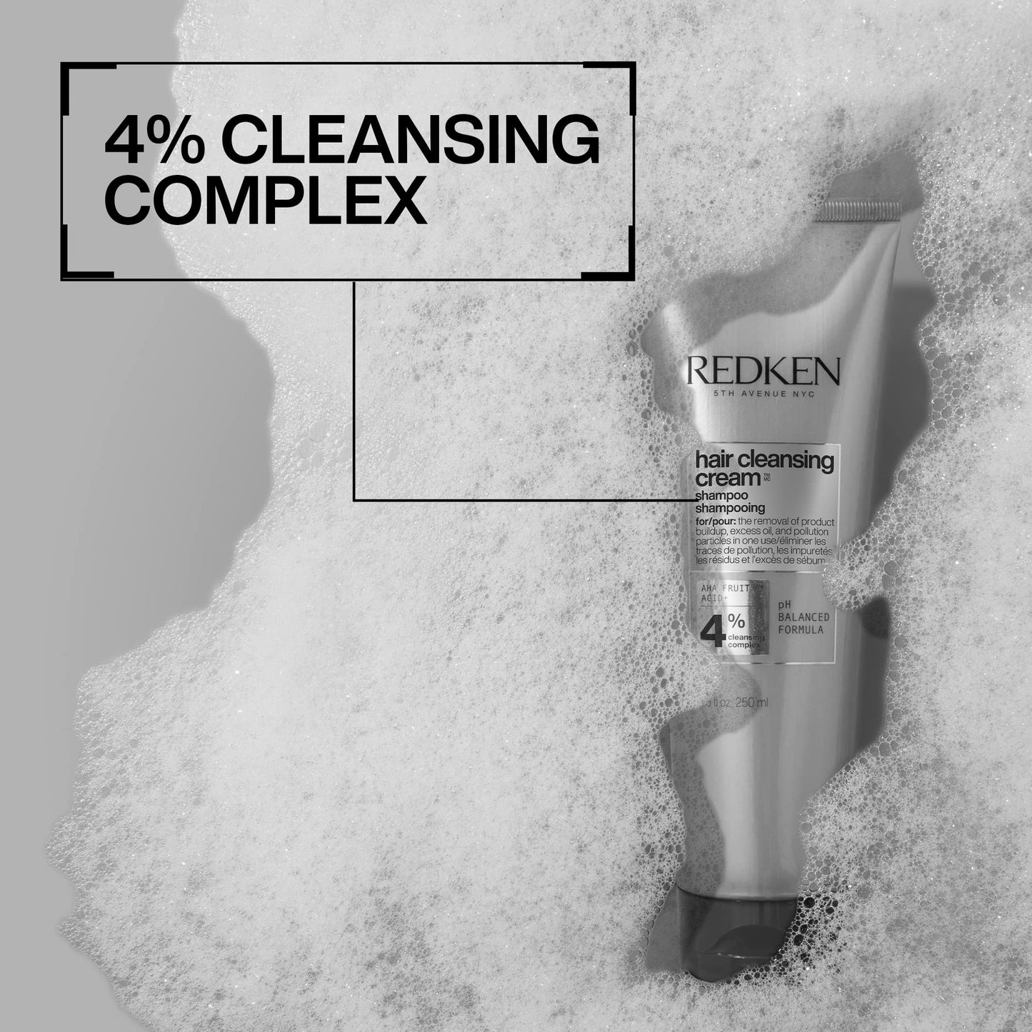 Redken Detox Hair Cleansing Cream Clarifying Shampoo For All Hair Types - Removes Buildup and Strengthens Hair Cuticle, 8.5 Fl Oz