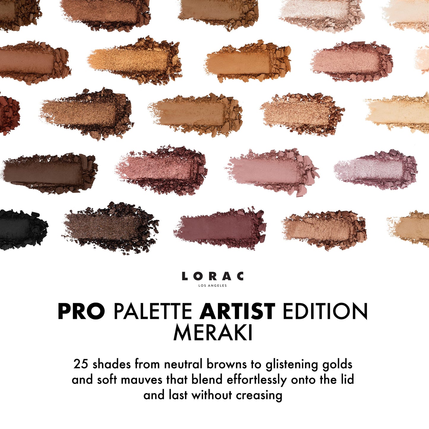 LORAC PRO Matte & Shimmer Eyeshadow Palette, Meraki | Glitter | Mirror Compact | Cruelty Free, Gluten Free, Vegan